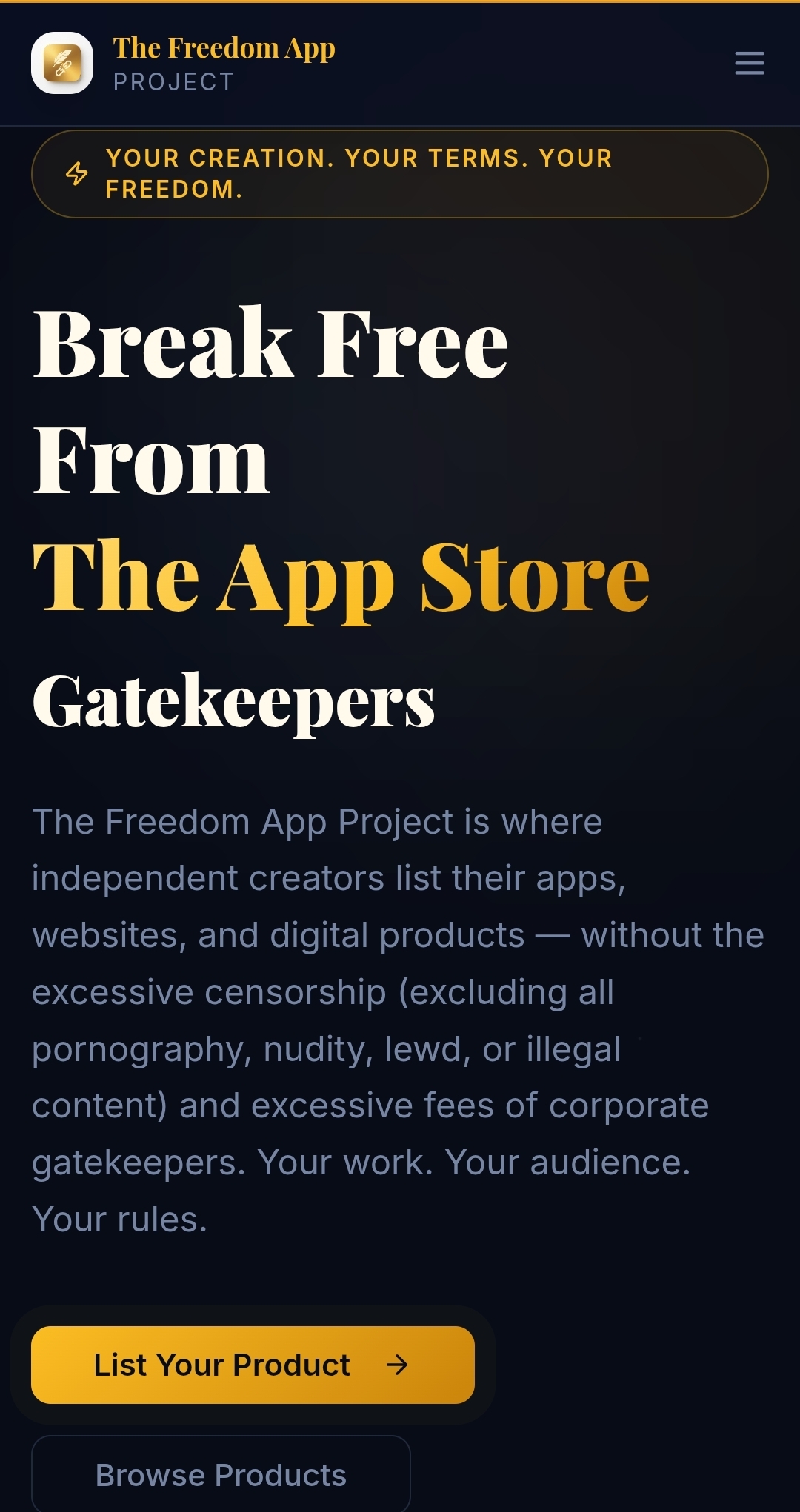 The Freedom App Project